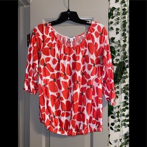 Floral cotton Top with stretchy ends